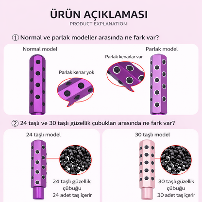 Edeloria DermaStone™ – Germanium Taşlı Yüz ve Vücut Masaj Aleti