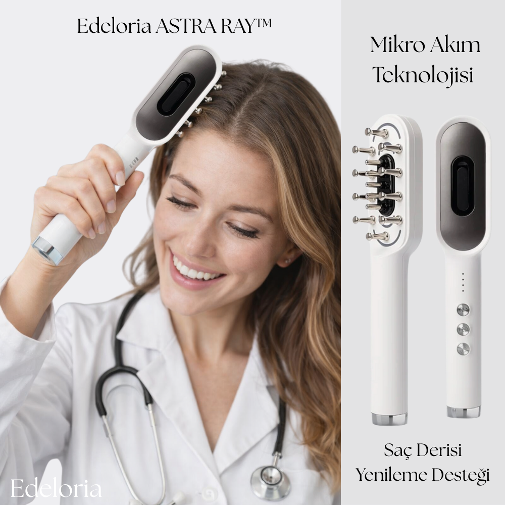 Edeloria AstraRay™ – Profesyonel 3'ü 1 Arada Saç Yenileme Cihazı