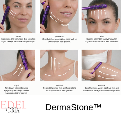 Edeloria DermaStone™ – Germanium Taşlı Yüz ve Vücut Masaj Aleti